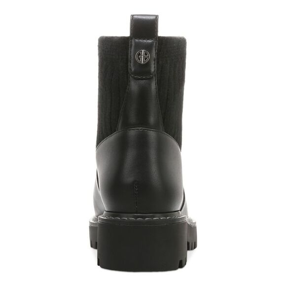 GIANI BERNINI Womens Black Mixed Media Back Maxxine Toe Block Heel Booties 6.5 M - Picture 3 of 4